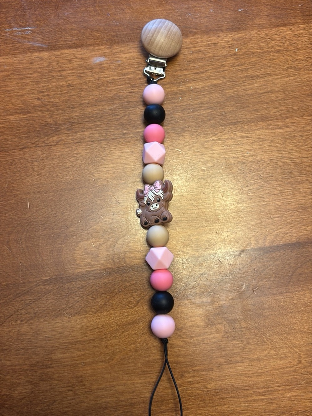 Handmade Silicone Bead Pacifier Clip